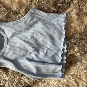 Light Blue Ribbed Tank Top